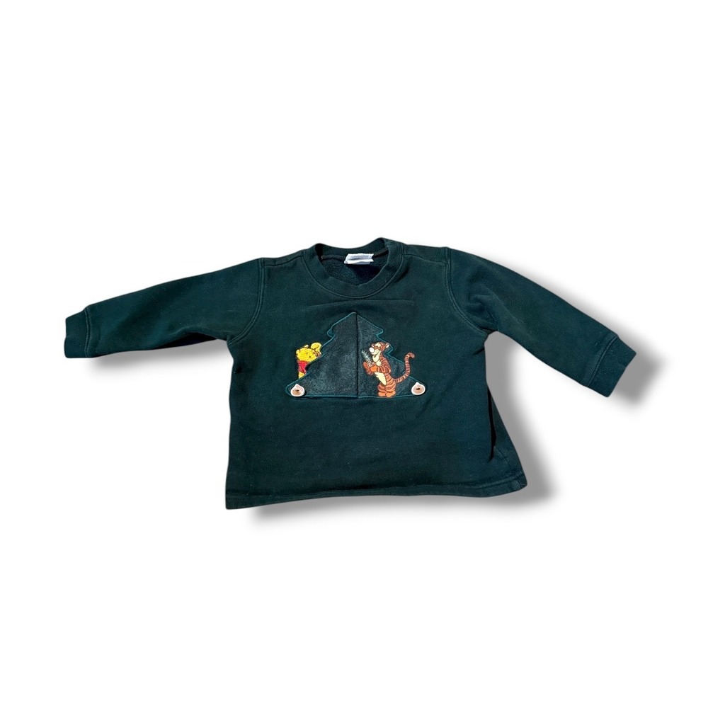 Disney Vintage Pooh Tigger Sweater 24 Months Holiday Tree Pullover Unisex